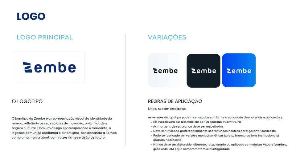 Manual de marca da Zembe — logótipo