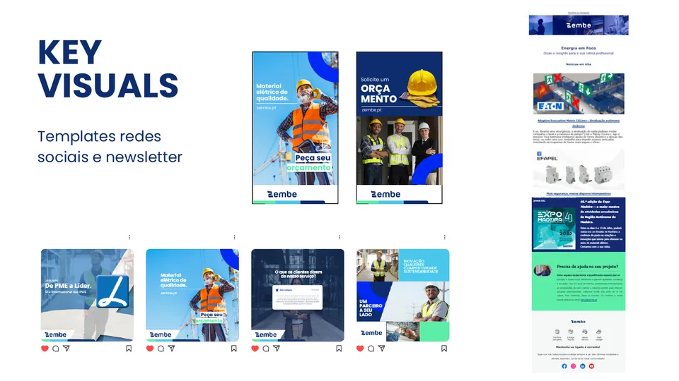 Manual de marca da Zembe — key visuals